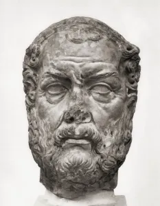 Bust of Callimachus, 310/305-240 BC. Ancient Greek poet, critic and scholar at the Library of Alexandria Bust of Callimachus, 310/305-240 BC. Ancient Greek poet, critic and scholar at the Library of Alexandria