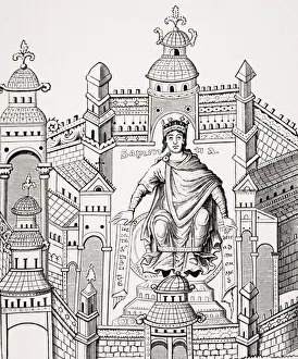 Carlovingian King In His Palace Personifying Wisdom Appealing To The Whole Human Race Carlovingian King In His Palace Personifying Wisdom Appealing To The Whole Human Race