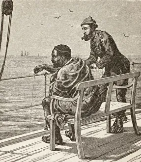 Cetshwayo Kampande, King Of The Zulu Nation, Learning To Fish When On His Way To Exile In England Cetshwayo Kampande, King Of The Zulu Nation, Learning To Fish When On His Way To Exile In England