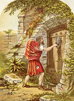Images Dated 2nd December 2008: Christian At The Gate. Illustration By A. f. lydon. From The Book The Pilgrims Progress By John