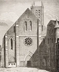 Church Of Abbey Of Sainte Genevieve, Paris France. State Of Building Before Destruction At End Of 18Th Century Church Of Abbey Of Sainte Genevieve, Paris France. State Of Building Before Destruction At End Of 18Th Century