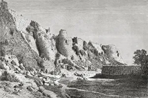 The City Walls Of Tughlakabad, Delhi, India In The 19Th Century. From El Mundo En La Mano The City Walls Of Tughlakabad, Delhi, India In The 19Th Century. From El Mundo En La Mano