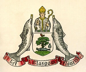 Bishop Collection: Coat of arms of Glasgow, Scotland. From The Business Encyclopaedia and Legal Adviser, published 1907