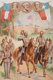 Confederate Uniforms During The American Civil War 1861 To 1865. Artist Davis Confederate Uniforms During The American Civil War 1861 To 1865. Artist Davis