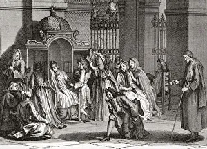 The Confession, After A Dutch Engraving Of 1724 By Bernard Picart. From Illustrierte Sittengeschichte Vom Mittelalter The Confession, After A Dutch Engraving Of 1724 By Bernard Picart. From Illustrierte Sittengeschichte Vom Mittelalter