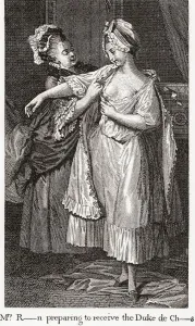 A Contemporary Print Depicting Mary Robinson Mistress Of George Iv. The Caption Suggests She Is Getting Ready To A Contemporary Print Depicting Mary Robinson Mistress Of George Iv. The Caption Suggests She Is Getting Ready To