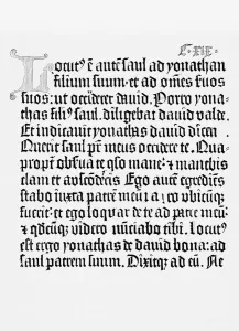Copy Of A Page From The Bible Printed In Mainz 1456 By Johannes Gutenberg Copy Of A Page From The Bible Printed In Mainz 1456 By Johannes Gutenberg