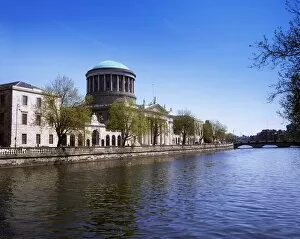 Images Dated 31st July 2007: Four Courts, River Liffey, Dublin, Co Dublin, Ireland; Supreme Court In An 18Th Century Building