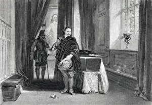 Images Dated 22nd July 2006: Cromwell Viewing The Body Of Charles I From Painting By G. Cattermole Engraved By L. Stocks