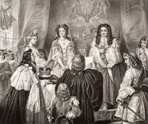 The Crown Offered To William And Mary By The Lords And Commons At Whitehall, February 12, 1689. Engraved By H The Crown Offered To William And Mary By The Lords And Commons At Whitehall, February 12, 1689. Engraved By H