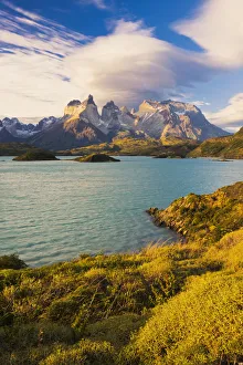 Cuernos del Paine, Lago Pehoe and Lenticular clouds, Torres del Paine National Park, Chile Cuernos del Paine, Lago Pehoe and Lenticular clouds, Torres del Paine National Park, Chile