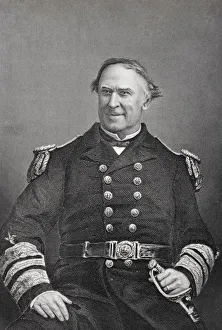 David Glascoe Farragut 1801 - 1870. American Admiral On Union Side During Civil War. From Last Photograph Taken Of Him David Glascoe Farragut 1801 - 1870. American Admiral On Union Side During Civil War. From Last Photograph Taken Of Him