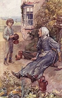 Images Dated 5th January 2011: David And His Great Aunt. Frontispiece By William Rainey From The Book David Copperfield By