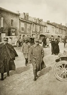 The Defender Of Verdun; General Petain (Centre) Walking With General Joffre On His Right The Defender Of Verdun; General Petain (Centre) Walking With General Joffre On His Right