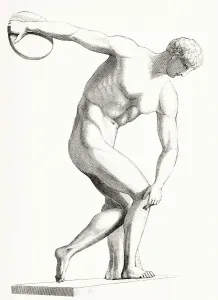 The Discobolus Of Myron. Greek Sculpture. From The National Encyclopaedia, Published C The Discobolus Of Myron. Greek Sculpture. From The National Encyclopaedia, Published C