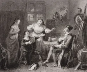 Don Quixote And Sampson Carrasco. From An Original Drawing By J.M. Wright Don Quixote And Sampson Carrasco. From An Original Drawing By J.M. Wright
