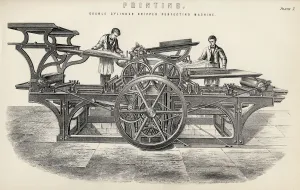 Double Cylinder Gripper Perfecting Machine Printing Press From The National Encyclopaedia Published By William Double Cylinder Gripper Perfecting Machine Printing Press From The National Encyclopaedia Published By William