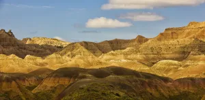 Dramatic light on the eroded formations of badlands national park; south dakota united states of america Dramatic light on the eroded formations of badlands national park; south dakota united states of america
