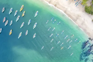 Drone view of Papuma Beach in East Java, Indonesia Drone view of Papuma Beach in East Java, Indonesia