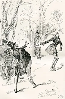The Duel After The Ball. ' Mr. Winkle's Eyes Being Closed, Prevented His Observing The Very Extraordinary And The Duel After The Ball. ' Mr. Winkle's Eyes Being Closed, Prevented His Observing The Very Extraordinary And