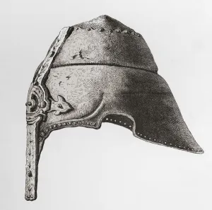 An Early Twelfth Century Nasal Helmet. From The British Army: It's Origins, Progress And Equipment, Published 1868 An Early Twelfth Century Nasal Helmet. From The British Army: It's Origins, Progress And Equipment, Published 1868