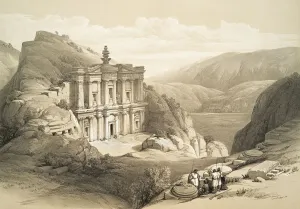 El Deir. After a work by Scottish artist David Roberts, 1796-1864 and Belgian lithographer Louis Haghe, 1806-1885 El Deir. After a work by Scottish artist David Roberts, 1796-1864 and Belgian lithographer Louis Haghe, 1806-1885