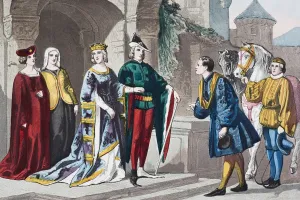 English Costumes From Second Half Of 14Th Century From The National And Domestic English Costumes From Second Half Of 14Th Century From The National And Domestic