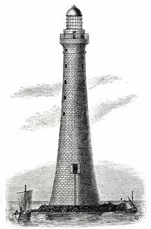 Skerryvore Gallery: Engraving depicting Skerryvore Lighthouse, West coast of Scotland, 19th century