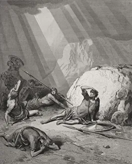 Engraving From The Dore Bible Illustrating Acts Ix 1 To 6 The Conversion Of St Paul By Gustave Dore 1832-1883 French Engraving From The Dore Bible Illustrating Acts Ix 1 To 6 The Conversion Of St Paul By Gustave Dore 1832-1883 French