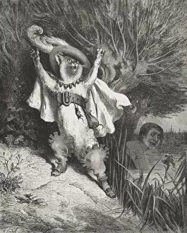 Images Dated 3rd December 2005: Engraving By Gustave Dore 1832-1883 French Artist And Illustrator Of Puss In Boots From Fairy