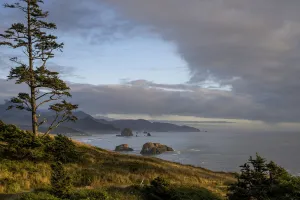 Evening at Chapman Point on the Oregon coast, USA Evening at Chapman Point on the Oregon coast, USA