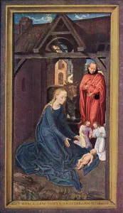 Exterior panel of the Triptych of Jan Floreins by Hans Memling, c. 1430/1440 - 1494. Adoration of the Magi Exterior panel of the Triptych of Jan Floreins by Hans Memling, c. 1430/1440 - 1494. Adoration of the Magi