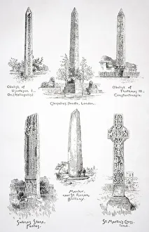 Famous Monoliths At Heliopolis London Istanbul Forres Saint Renan And Iona From The Famous Monoliths At Heliopolis London Istanbul Forres Saint Renan And Iona From The