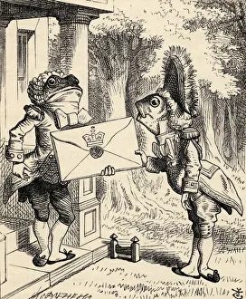 Fish Footman Illustration By John Tenniel From The Book Alicess Adventures In Wonderland Fish Footman Illustration By John Tenniel From The Book Alicess Adventures In Wonderland