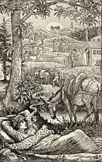 Frontspiece By Walter Crane ( 1845-1915) To The Book Travels With A Donkey In The Cevennes By Robert Louis Stevenson Frontspiece By Walter Crane ( 1845-1915) To The Book Travels With A Donkey In The Cevennes By Robert Louis Stevenson