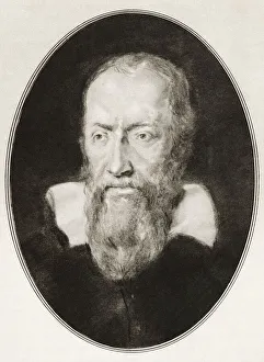 Galileo Galilei, 1564 - 1642. Italian polymath. Illustration by Gordon Ross Galileo Galilei, 1564 - 1642. Italian polymath. Illustration by Gordon Ross