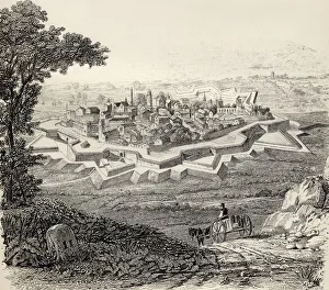 General Appearance Of A Town Protected By Bastion Defences From The National Encyclopaedia Published By William General Appearance Of A Town Protected By Bastion Defences From The National Encyclopaedia Published By William