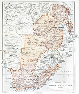 Images Dated 23rd December 2009: General Map Of British South Africa. From The Book South Africa And The Transvaal War