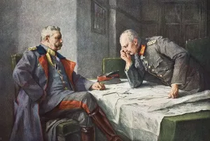 General Paul Von Hindenburg 1847 1934 And Chief Of Staff Erich Von Ludendorff 1865 1937 At The Map Table After A General Paul Von Hindenburg 1847 1934 And Chief Of Staff Erich Von Ludendorff 1865 1937 At The Map Table After A
