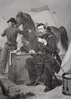 George Brinton Mcclellan 1826 - 1885. Union General During American Civil War. From Painting By Alonzo Chappel George Brinton Mcclellan 1826 - 1885. Union General During American Civil War. From Painting By Alonzo Chappel