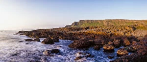 Giant's Causeway, County Antrim, Ireland; Landmark Volcanic Rock Formation