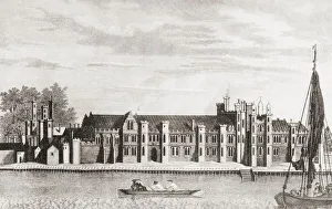 Greenwich Palace also known as The Palace of Placentia, Greenwich, London, England in the 16th century Greenwich Palace also known as The Palace of Placentia, Greenwich, London, England in the 16th century