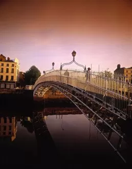 Ornamental Collection: Ha penny Bridge, River Liffey, Dublin, Co Dublin, Ireland