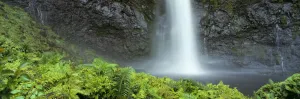 Hawaii, Kauai, Na Pali Coast Inland Waterfall, Whitewater Action Into Pool, Greenery Panoramic C1651 Hawaii, Kauai, Na Pali Coast Inland Waterfall, Whitewater Action Into Pool, Greenery Panoramic C1651