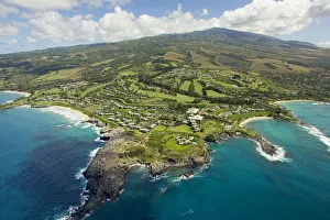 Hawaii, Maui, Aerial Of Kapalua Resort Along The Ocean Hawaii, Maui, Aerial Of Kapalua Resort Along The Ocean
