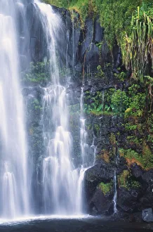 Hawaii, Maui, One Of Many Cascading Waterfalls Found Along Hana Coast Hawaii, Maui, One Of Many Cascading Waterfalls Found Along Hana Coast