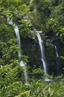 Images Dated 10th May 2004: Hawaii, Maui, Hana Coast, Waterfalls Along The Hana Highway