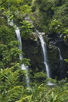 Hawaii, Maui, Hana Coast, Waterfalls Along The Hana Highway Hawaii, Maui, Hana Coast, Waterfalls Along The Hana Highway