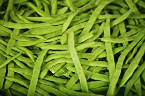 Images Dated 6th July 2008: Hawaii, Oahu, Honolulu, Chinatown, Close-Up Of String Beans