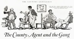 Historic Illustration Of Extension County Agent With Group Of Farmers From The Early 20th Century Historic Illustration Of Extension County Agent With Group Of Farmers From The Early 20th Century